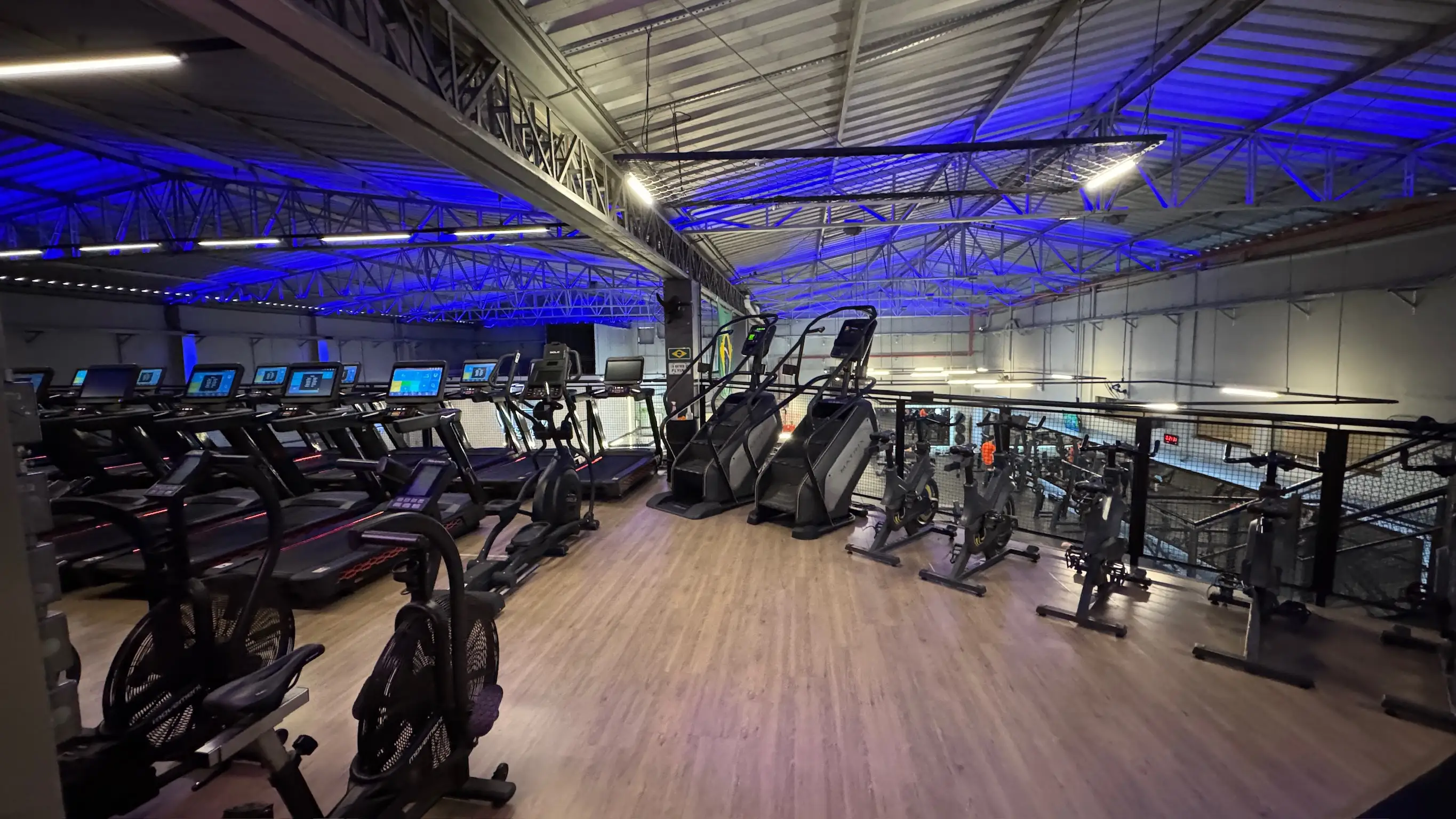 Área de cardio da Hangar Gym